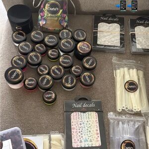 Vibrant Nails Supplies Set - Black, White, and Multicolor